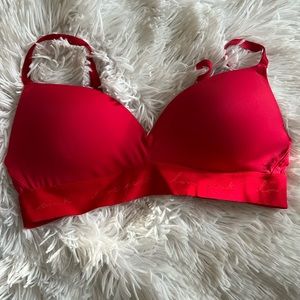 PINK Victoria Secret Red Push Up Bra